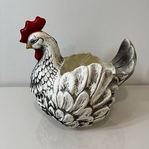 Vintage Chicken Blow Mold Planter Made in Canada RARE
